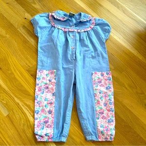 Vintage Pete's Partner Good Lad 24 Month Floral Ruffle Romper